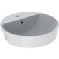 Geberit VariForm - Vasque semi-encastrée, diamètre 500 mm, avec trop-plein, trou pour robinetterie, blanc 500.782.01.2 Geberit VariForm - Vasque semi-encastrée, diamètre 500 mm, avec trop-plein, trou pour robinetterie, blanc 500.782.01.2