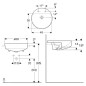 Geberit VariForm - Vasque semi-encastrée, diamètre 500 mm, avec trop-plein, trou pour robinetterie, blanc 500.782.01.2 Geberit VariForm - Vasque semi-encastrée, diamètre 500 mm, avec trop-plein, trou pour robinetterie, blanc 500.782.01.2