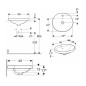 Geberit VariForm - Vasque à encastrer 500x450 mm, avec trop-plein, trou pour robinetterie, blanc 500.712.01.2 Geberit VariForm - Vasque à encastrer 500x450 mm, avec trop-plein, trou pour robinetterie, blanc 500.712.01.2