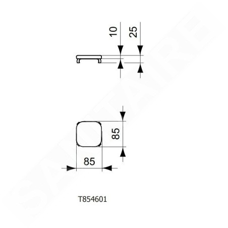 Ideal Standard Strada II - Cache céramique de l’évacuation, blanc T854601
