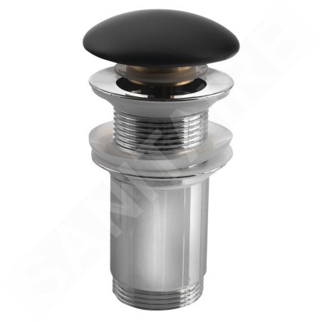 Sapho Accessoires - Bonde refermable pour lavabo sans trop-plein, Click Clack, noir mat AR901