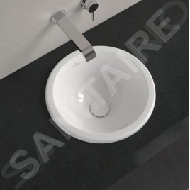Villeroy & Boch Loop&Friends - Lavabo à encastrer, diamètre 390 mm, avec trop-plein, blanc alpin 4A590001