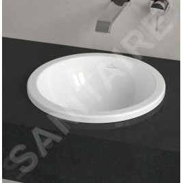 Villeroy & Boch Loop&Friends - Lavabo à encastrer, diamètre 390 mm, avec trop-plein, blanc alpin 4A590001