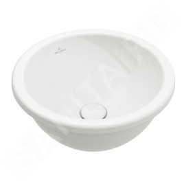 Villeroy & Boch Loop&Friends - Lavabo à encastrer, diamètre 450 mm, avec trop-plein, blanc alpin 4A600001