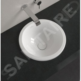Villeroy & Boch Loop&Friends - Lavabo à encastrer, diamètre 450 mm, avec trop-plein, blanc alpin 4A600001
