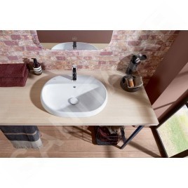 Villeroy & Boch Architectura - Lavabo à encastrer, 600x450 mm, avec trop-plein, trou pour robinet, blanc alpin 5A666001