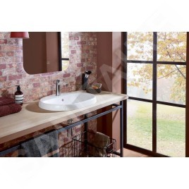 Villeroy & Boch Architectura - Lavabo à encastrer, 600x450 mm, avec trop-plein, trou pour robinet, blanc alpin 5A666001