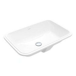 Villeroy & Boch Architectura - Lavabo à encastrer, 570x370 mm, avec trop-plein, CeramicPlus, blanc alpin 5A7760R1