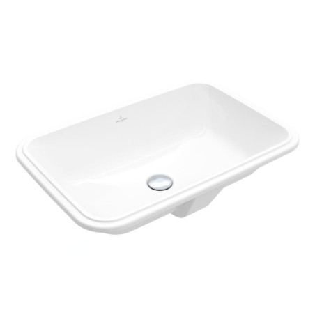 Villeroy & Boch Architectura - Lavabo à encastrer, 570x370 mm, avec trop-plein, CeramicPlus, blanc alpin 5A7760R1