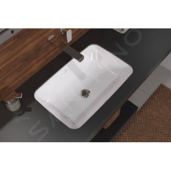 Villeroy & Boch Architectura - Lavabo à encastrer, 570x370 mm, avec trop-plein, CeramicPlus, blanc alpin 5A7760R1