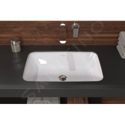 Villeroy & Boch Architectura - Lavabo à encastrer, 570x370 mm, avec trop-plein, CeramicPlus, blanc alpin 5A7760R1