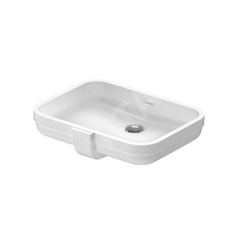 Duravit Soleil by Starck - Lavabo 490x350 mm, encastrable, avec trop-plein, sans trou pour robinet, WonderGliss, blanc Duravit Soleil by Starck - Lavabo 490x350 mm, encastrable, avec trop-plein, sans trou pour robinet, WonderGliss, blanc