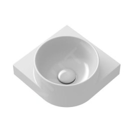 Ravak Yard - Lave-main d'angle 28x28 cm, sans trop-plein, trou pour robinet, blanc XJX01228000