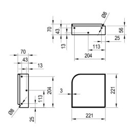 Ravak Yard - Console pour lave-mains Yard 280 C, noir X01779