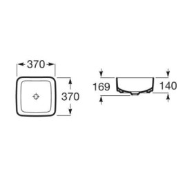 Roca Inspira - Vasque 370x370 mm, blanc A327532000