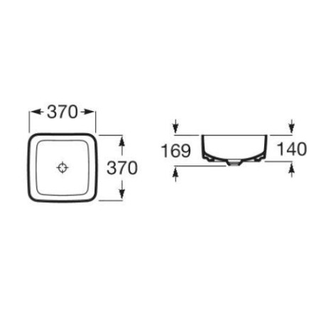 Roca Inspira - Vasque 370x370 mm, blanc A327532000