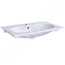 Geberit Acanto - Lavabo 750x480 mm, avec 1 trou, avec trop-plein, blanc 500.641.01.2