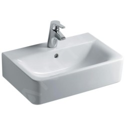 Ideal Standard Connect Space - Lavabo Cube 550x375x175 mm, avec un trou pour mitigeur, blanc E714001