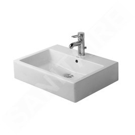 Duravit Vero - Lavabo 600x470 mm, avec un trou pour robinet, avec WonderGliss, blanc alpin 04546000001