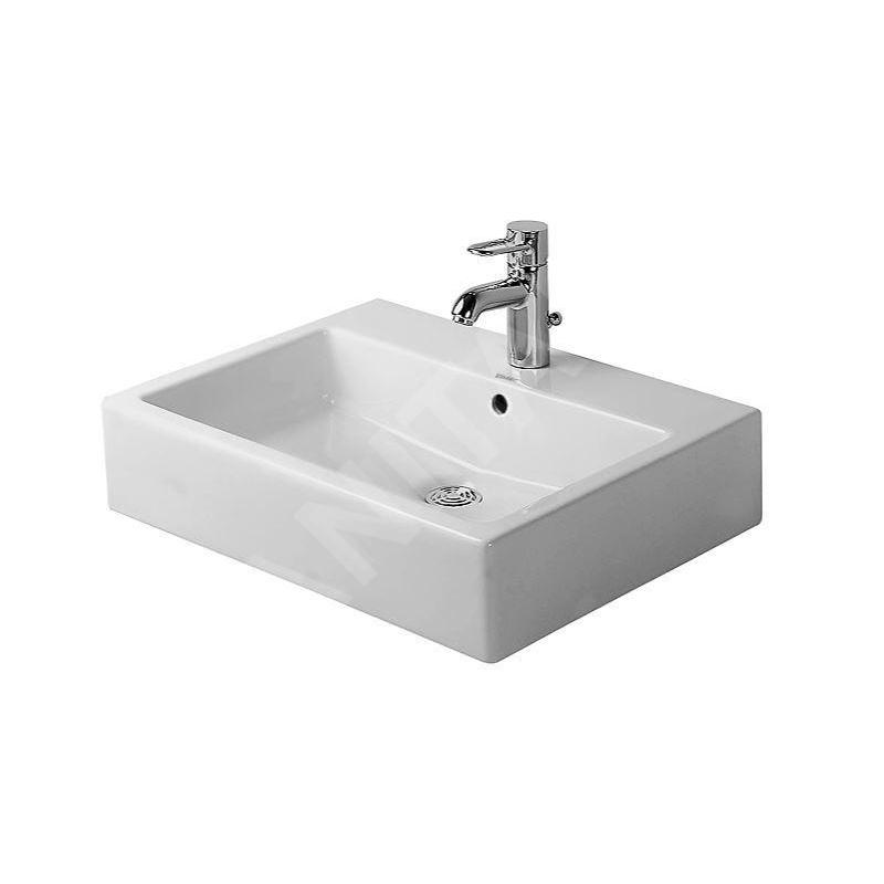 Duravit Vero - Lavabo 600x470 mm, avec un trou pour robinet, avec WonderGliss, blanc alpin 04546000001 Duravit Vero - Lavabo 600x470 mm, avec un trou pour robinet, avec WonderGliss, blanc alpin 04546000001