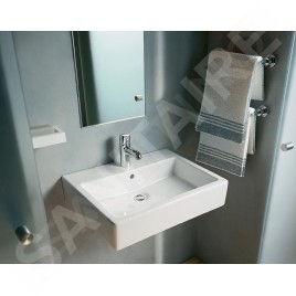 Duravit Vero - Lavabo 600x470 mm, avec un trou pour robinet, avec WonderGliss, blanc alpin 04546000001