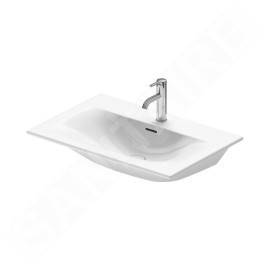 Duravit Viu - Lavabo 730x490 mm, avec un trou pour robinet, avec WonderGliss, blanc alpin 23447300001