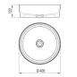 Ravak UNI - Vasque Slim à poser, diamètre 400 mm, Ballet XJX01140002 Ravak UNI - Vasque Slim à poser, diamètre 400 mm, Ballet XJX01140002