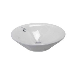Duravit Starck 1 - Vasque sans trou avec trop-plein, diamètre 330 mm, blanc - vasque, avec WonderGliss 04083300001