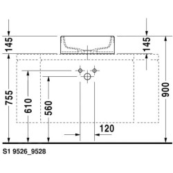 Duravit Starck 1 - Vasque sans trou sans trop-plein, rectifiée, diamètre 460 mm, blanc - vasque 0445460000