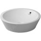 Duravit Starck 1 - Vasque sans trou avec trop-plein, diamètre 530 mm, blanc - vasque, avec WonderGliss 04475300001 Duravit Starck 1 - Vasque sans trou avec trop-plein, diamètre 530 mm, blanc - vasque, avec WonderGliss 04475300001