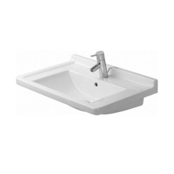 Duravit Starck 3 - Lavabo 700x490 mm, avec trop-plein et 1 trou, avec WonderGliss, blanc 03047000001