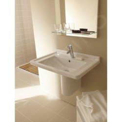 Duravit Starck 3 - Lavabo 700x490 mm, avec trop-plein et 1 trou, avec WonderGliss, blanc 03047000001