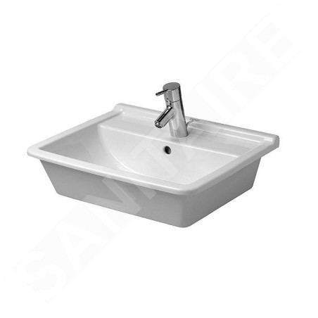 Duravit Starck 3 - Meuble-lavabo 560x465 mm, avec un trou pour robinetterie, blanc 0302560000
