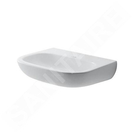 Duravit D-Code - Lave-mains 450x360 mm, sans trou, blanc alpin 07074500702