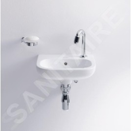 Duravit D-Code - Lave-mains 360x270 mm, avec 1 trou à gauche, blanc alpin 07053600092