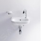 Duravit D-Code - Lave-mains 360x270 mm, avec 1 trou à gauche, blanc alpin 07053600092