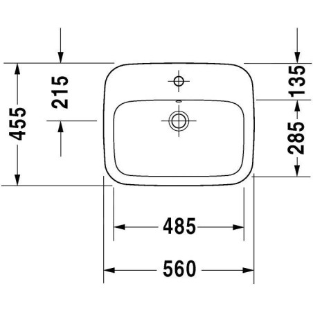 Duravit DuraStyle - Meuble-lavabo 560x455 mm, avec un trou pour robinetterie, avec WonderGliss, blanc 03745600001
