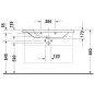 Duravit DuraStyle - Lavabo 1000x480mm, avec un trou pour robinet, avec WonderGliss, blanc 23201000001 Duravit DuraStyle - Lavabo 1000x480mm, avec un trou pour robinet, avec WonderGliss, blanc 23201000001