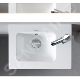 Duravit ME by Starck - Lave-mains pour meuble 450x300 mm, avec 1 trou, avec WonderGliss, blanc alpin 07234300001