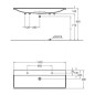 Geberit Xeno 2 - Double lavabo, 1400x480 mm, sans trou, sans trop-plein, blanc alpin 500.276.00.1 Geberit Xeno 2 - Double lavabo, 1400x480 mm, sans trou, sans trop-plein, blanc alpin 500.276.00.1