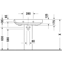 Duravit Happy D.2 - Colonne, blanc - colonne, avec WonderGliss 08582700001