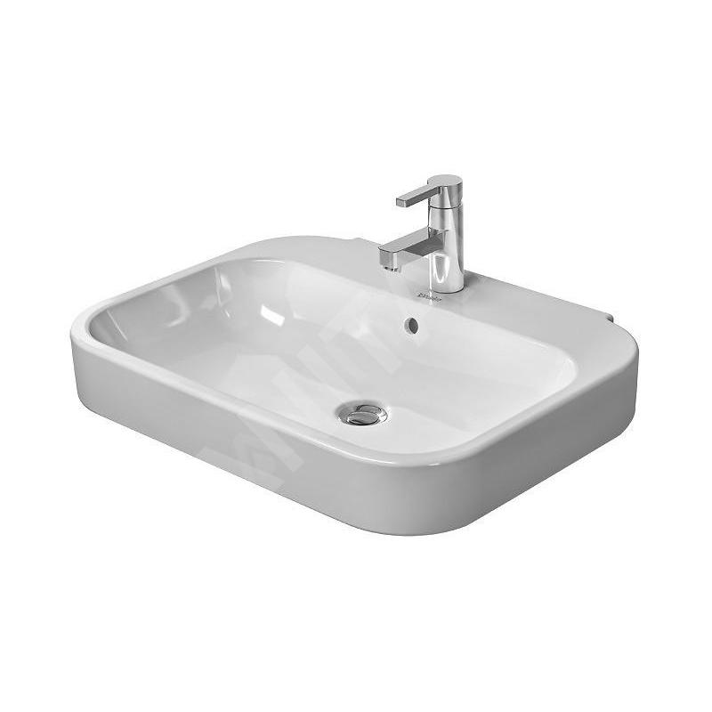 Duravit Happy D.2 - Lavabo 600x475 mm, avec un trou pour robinetterie, avec WonderGliss, blanc alpin 23166000001 Duravit Happy D.2 - Lavabo 600x475 mm, avec un trou pour robinetterie, avec WonderGliss, blanc alpin 23166000001