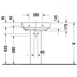 Duravit Happy D.2 - Lavabo 600x475 mm, avec un trou pour robinetterie, avec WonderGliss, blanc alpin 23166000001