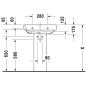 Duravit Happy D.2 - Lavabo 600x475 mm, avec un trou pour robinetterie, avec WonderGliss, blanc alpin 23166000001 Duravit Happy D.2 - Lavabo 600x475 mm, avec un trou pour robinetterie, avec WonderGliss, blanc alpin 23166000001