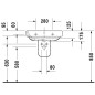 Duravit Happy D.2 - Lavabo 600x475 mm, avec un trou pour robinetterie, blanc alpin 2316600000 Duravit Happy D.2 - Lavabo 600x475 mm, avec un trou pour robinetterie, blanc alpin 2316600000