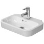 Duravit Happy D.2 - Lave-mains 500x360 mm, avec un trou pour robinetterie, avec WonderGliss, blanc alpin 07095000001