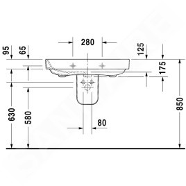 Duravit Happy D.2 - Cache-siphon, blanc - cache-siphon 0858280000