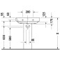 Duravit Happy D.2 - Lavabo 650x495 mm, avec un trou pour robinetterie, avec WonderGliss, blanc alpin 23166500001 Duravit Happy D.2 - Lavabo 650x495 mm, avec un trou pour robinetterie, avec WonderGliss, blanc alpin 23166500001