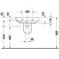 Duravit Happy D.2 - Lavabo 650x495 mm, avec un trou pour robinetterie, avec WonderGliss, blanc alpin 23166500001 Duravit Happy D.2 - Lavabo 650x495 mm, avec un trou pour robinetterie, avec WonderGliss, blanc alpin 23166500001
