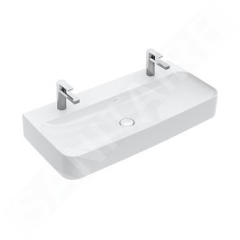 Villeroy & Boch Finion - Double vasque sans trop-plein, 1000x470 mm, avec CeramicPlus, blanc alpin 4168A1R1
